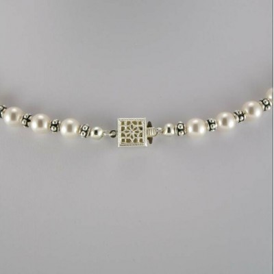 Collier de perles blanche Swarovski