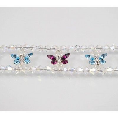 Bracelet avec papillons cristal Swarovski