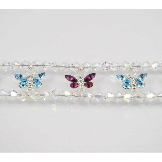 Bracelet avec papillons cristal Swarovski