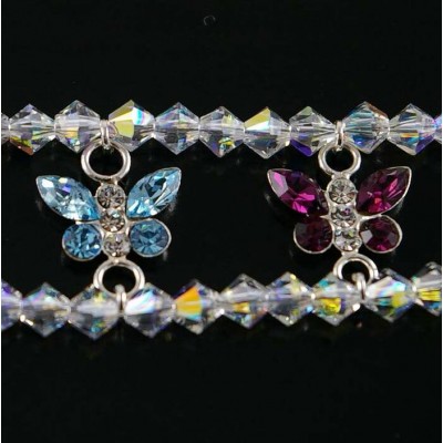 Bracelet avec papillons cristal Swarovski