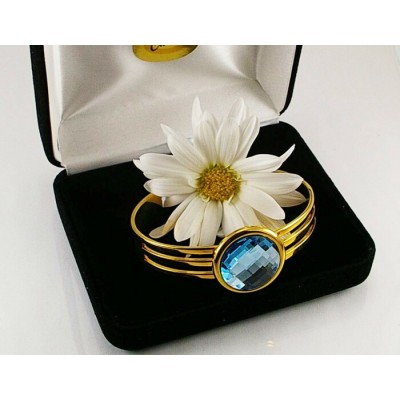 Bracelet argent avec cristal Swarovski noir