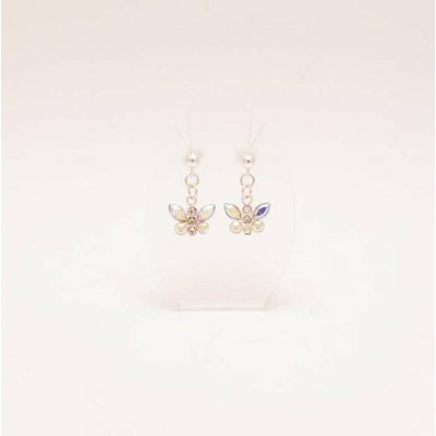 Boucles d'oreille papillon cristal Swarovski