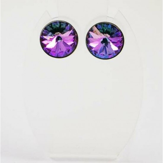 Boucles d'oreille cristal Swarovski vitrail