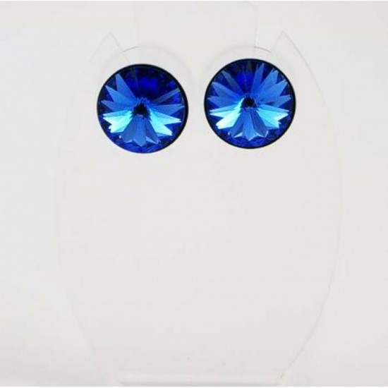 Boucles d'oreille cristal Swarovski saphir