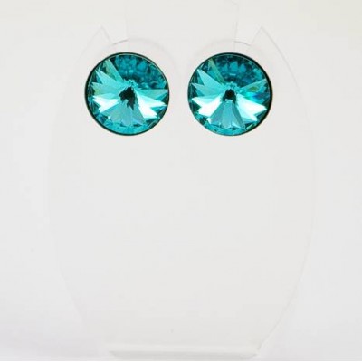 Boucles d'oreille cristal Swarovski turquoise