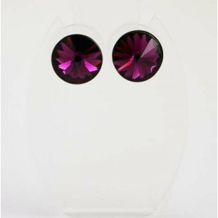 Boucles d'oreille cristal Swarovski améthyste