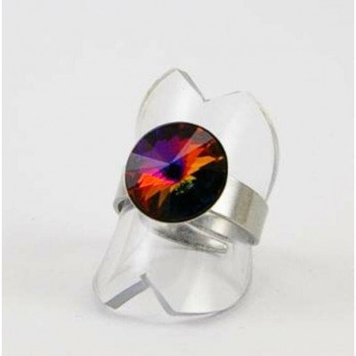 bague cristal Swarovski Rivoli  Volcano