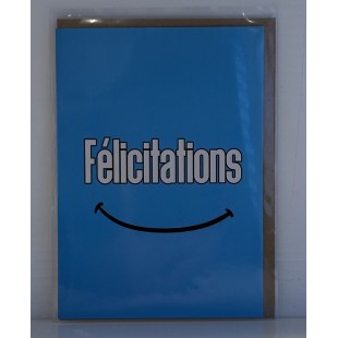 Carte - Félicitations (bleu)