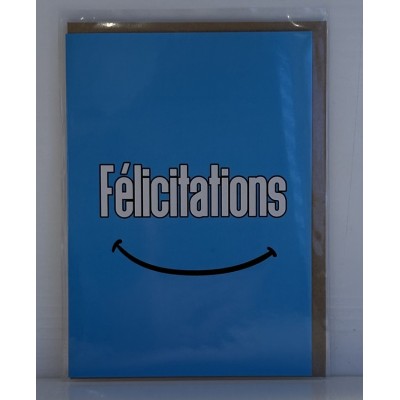Carte - Félicitations (bleu)