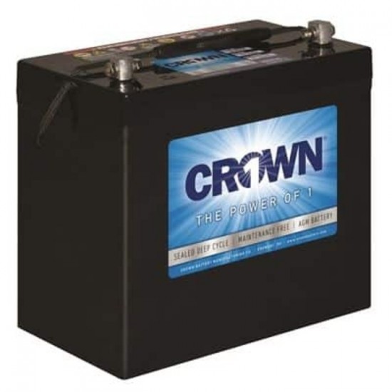 BATTERIE AGM 12 VOLTS A DÉCHARGE PROFONDE CROWN  110 A/H