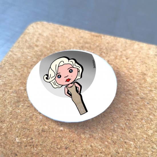 Marilyn Monroe Badge Joyeux anniversaire Mr. le President KENNEDY