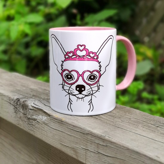 #18-061 Tasse Chien Rose