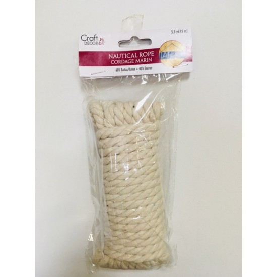 Cordage de marin (8mm) x 5m - Crème