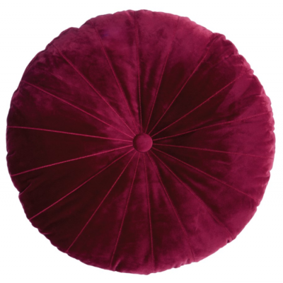 Coussin Rond Rouge Mandarin