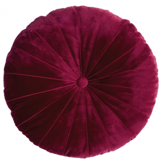 Coussin Rond Rouge Mandarin