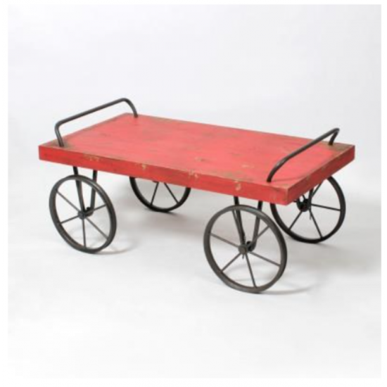 Table À Café Wagon Rouge