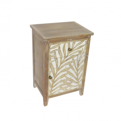 Armoire en Bois Motif Feuillage – Rangement Chic...