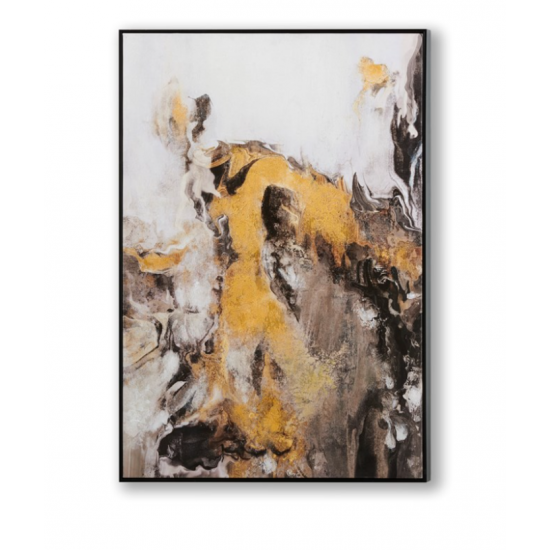 Cadre Abstrait Gold – Éclat Doré et Texture Artistique