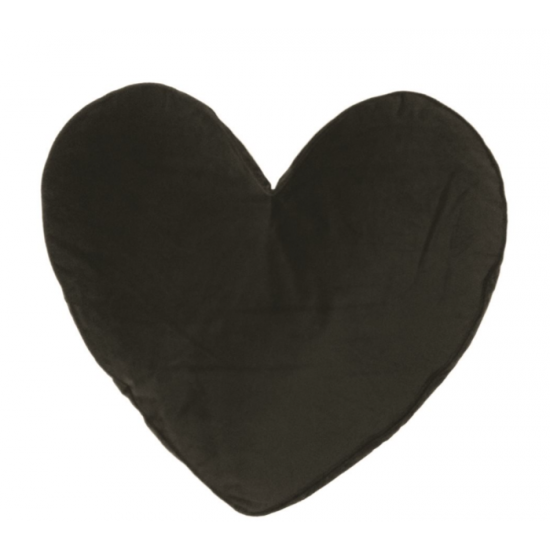 Coussin Coeur  Noir Velvet