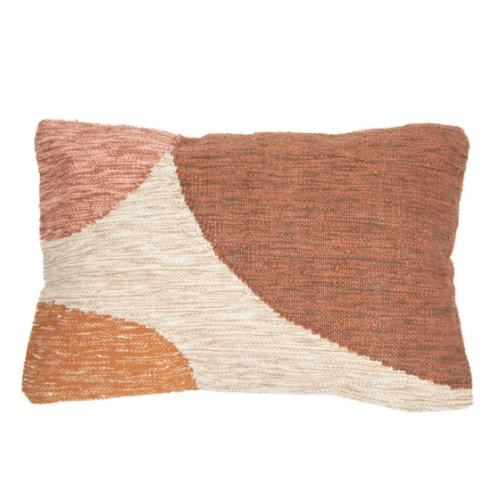 Coussin Rectangulaire Bello – Tons Terre Cuite et Crème
