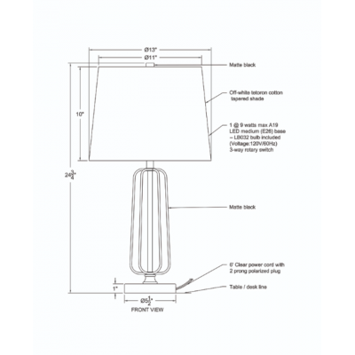 Lampe De Table Shadia ( ensemble de deux)