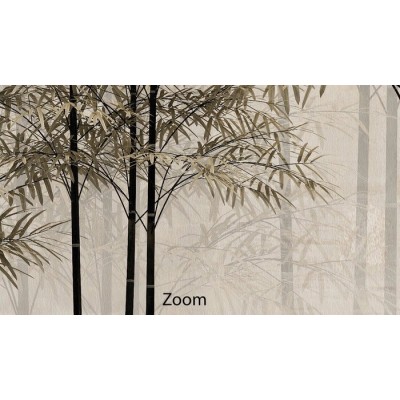 Murale Bambous Dans Le Brouillard