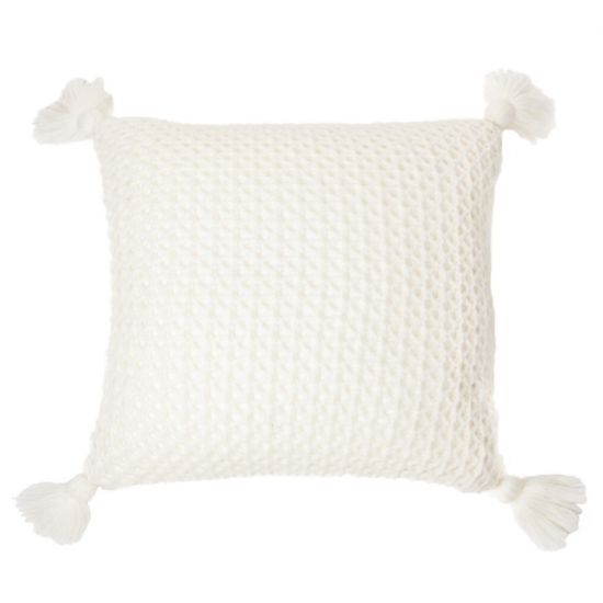 Coussin Tricot Blanc Janick