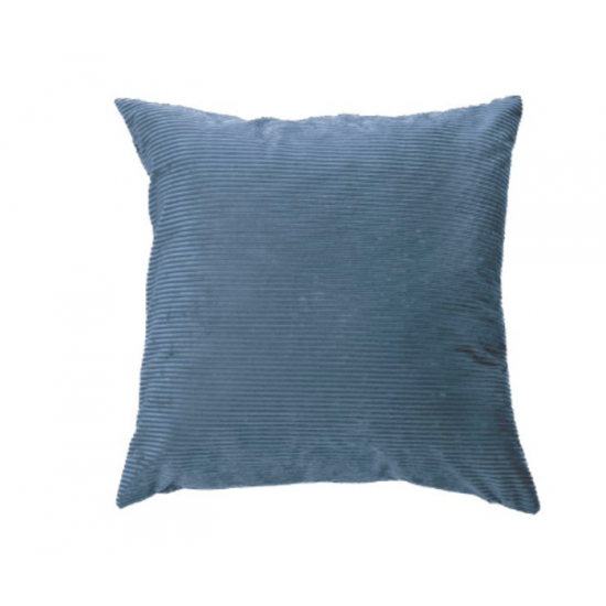 Coussin En Velours Côtelé Bleu Corduroy