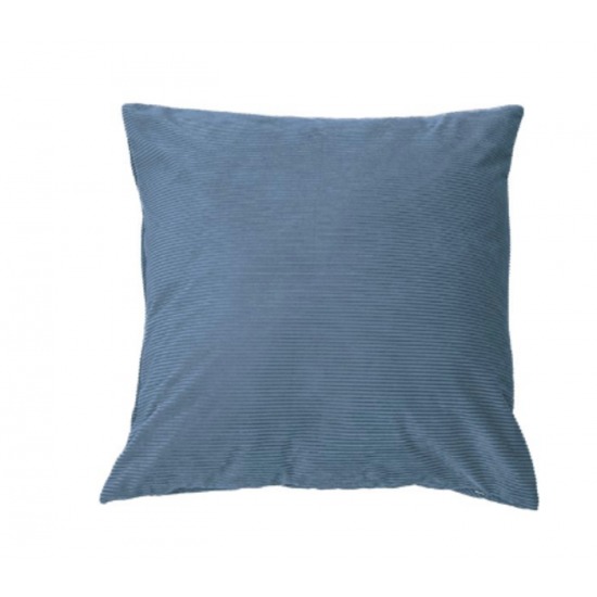 Oreiller Euro Velours Bleu Corduroy | Enligne Ta Déco