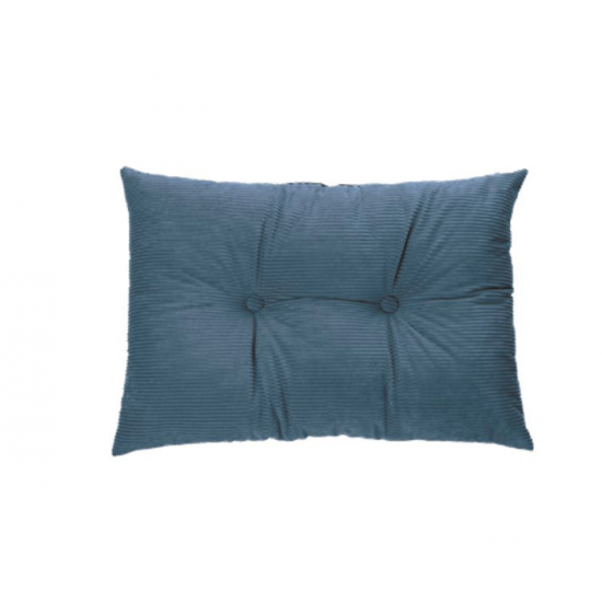 Coussin Rectangulaire En Velours Côtelé Bleu Corduroy