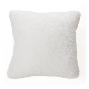 Oreiller Euro Fausse Fourrure Blanche Doudou...