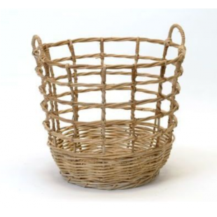 Panier Décoratif en Rotin Tressé Ouvert