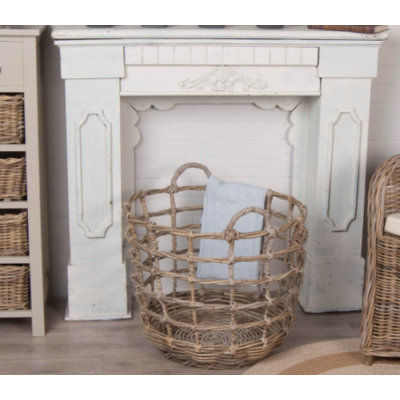 Panier Décoratif en Rotin Tressé Ouvert