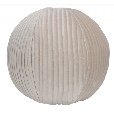 Coussin Rond Dana en Velours Beige – Chic et...
