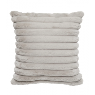 Coussin Fausse Fourrure Raya Gris