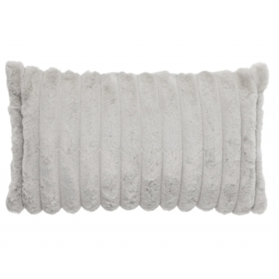 Coussin Fausse Fourrure Raya Gris