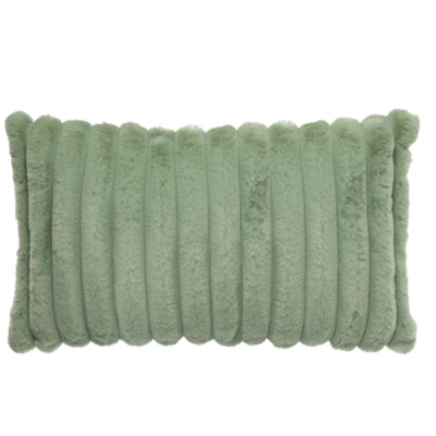 Coussin Fausse Fourrure Raya Sauge