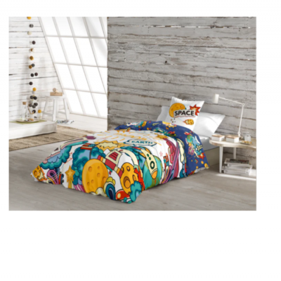 Housse de Couette Moon Space Enfant Réversible