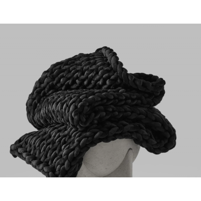 Couverture Lestée En Tricot Noir 