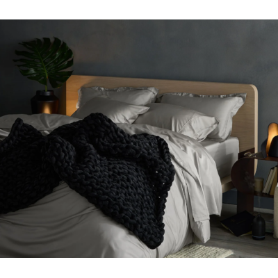 Couverture Lestée En Tricot Noir 