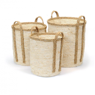 Ensemble de paniers en jute (Lot de 3)