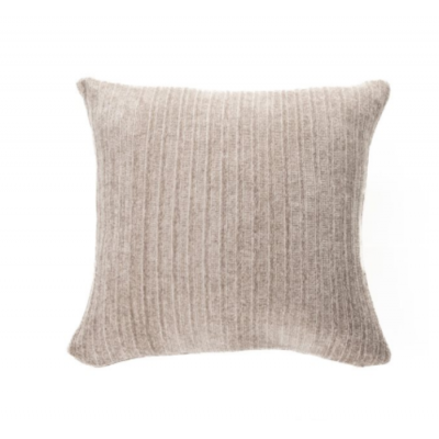 Coussin Taupe en Chenille Ultra Doux