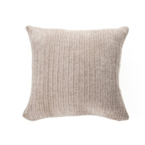 Coussin Taupe en Chenille Ultra Doux