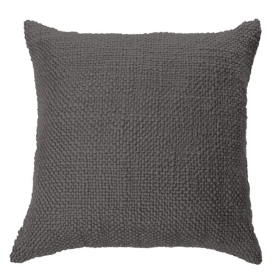 Coussin en Tricot Charbon – Élégance Texturée