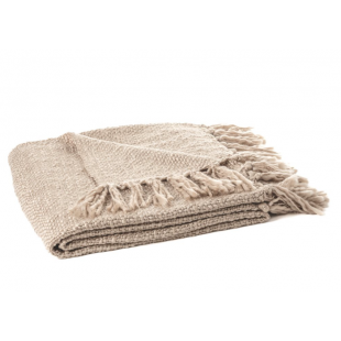 Jeté en tricot naturel - Doux et chaleureux