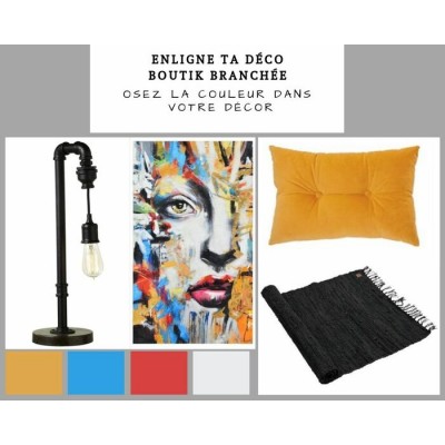Cadre Ara – Portrait Abstrait Coloré et Expressif