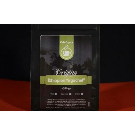 Café Éthiopien Yirgacheffe Origine | Café en vrac, format 340g | Intensité 8.0