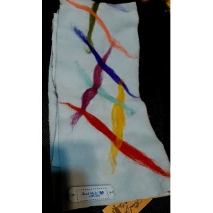 Foulard feutré bleu