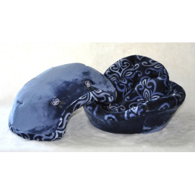 Coussin Coquille , motif bleu (petit)