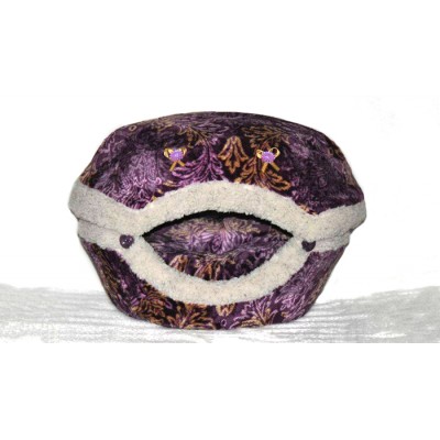 Coussin Coquille , motif mauve et or (petit)
